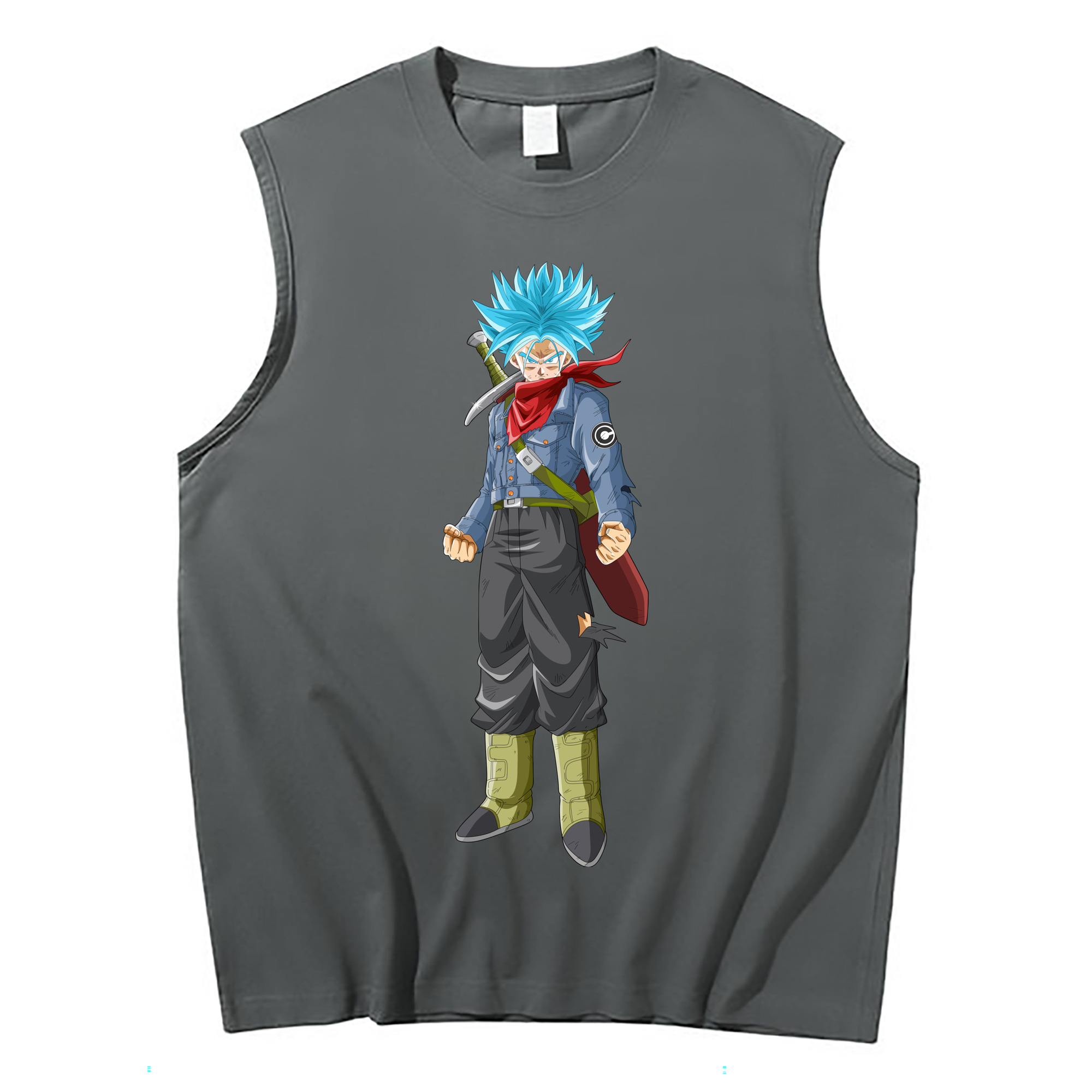 （画像用） ドラゴンボール トランクス（Torankusu）DRAGON BALL Trunks コットン100％タンクトップ（フロントプリント）